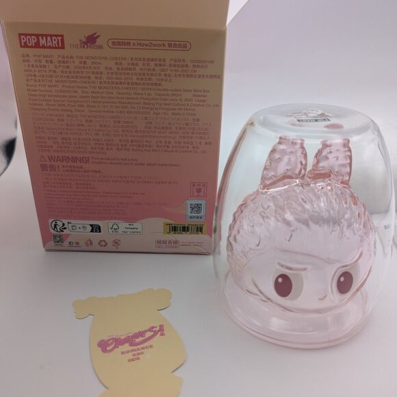 Labubu the Monsters Cheers! Double Walled Glass Cup - Romance - Picture 3 of 4